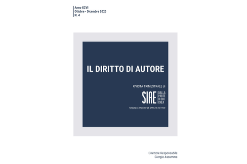 Il nuovo numero della Rivista "Il Diritto di Autore" è online